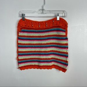 Olivaceous crochet tube top